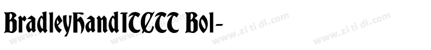 BradleyHandITCTT Bol字体转换